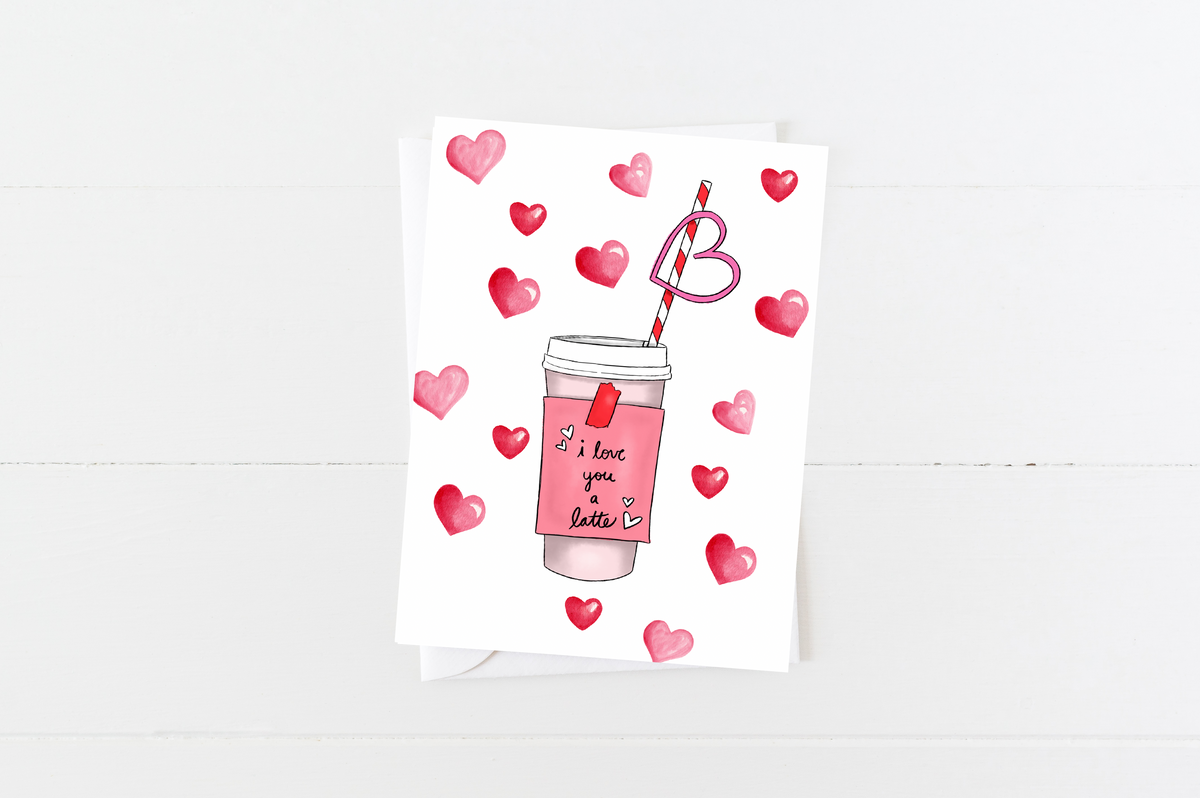 Love You More then Latte Greeting Card - Aspen Lane 