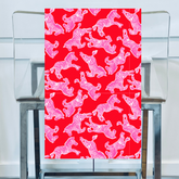 Zebra Red + Pink Gift Towel | CASE OF 3 ($8/ea)