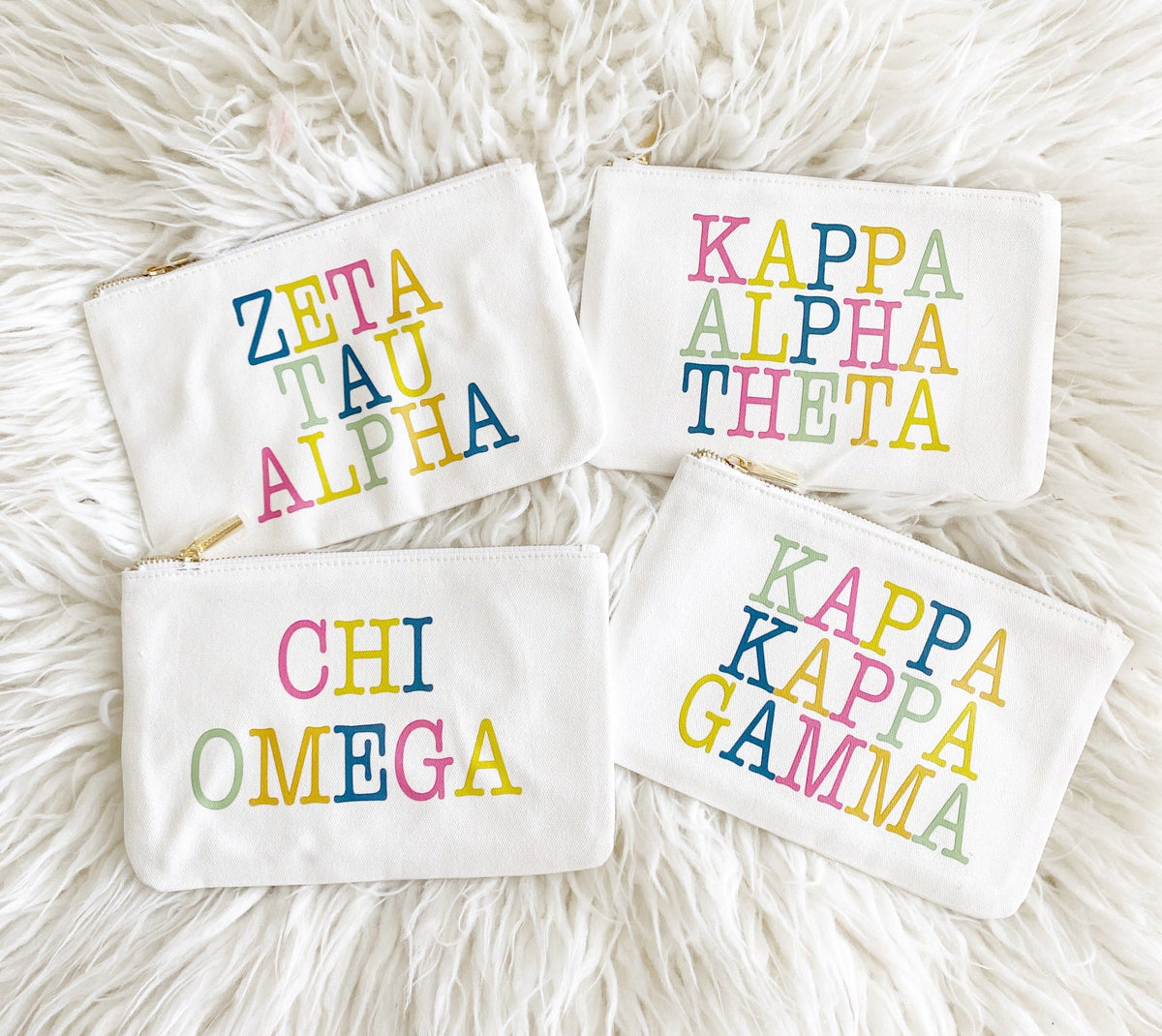 Sorority Color Block Pouch | Wholesale Only - Aspen Lane 