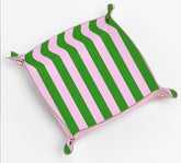 Striped Love Green & Pink Trinket Tray | Case of 3 ($9/ea)