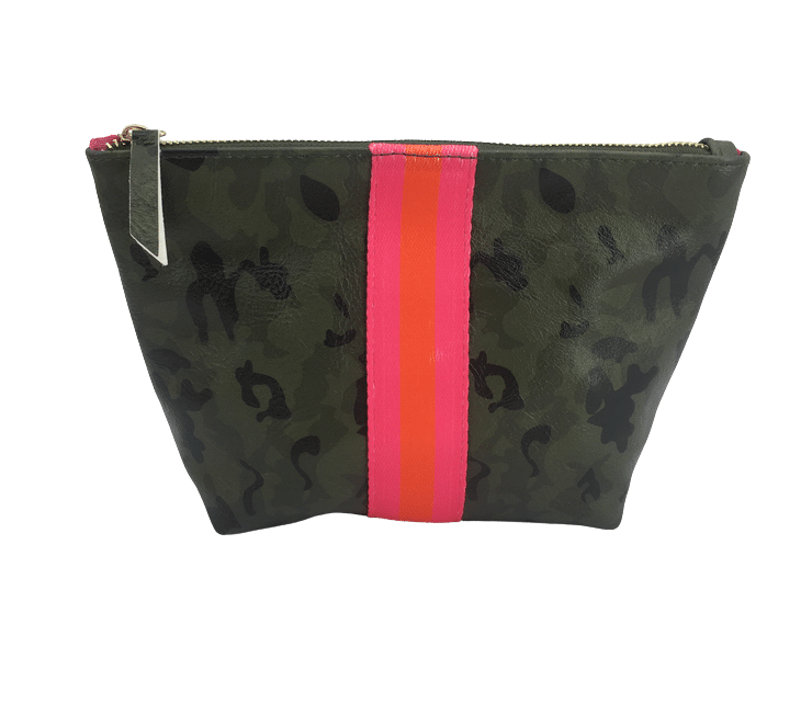 Vegan Stripe Bag | Camo w/ Bright Stripe - Aspen Lane 