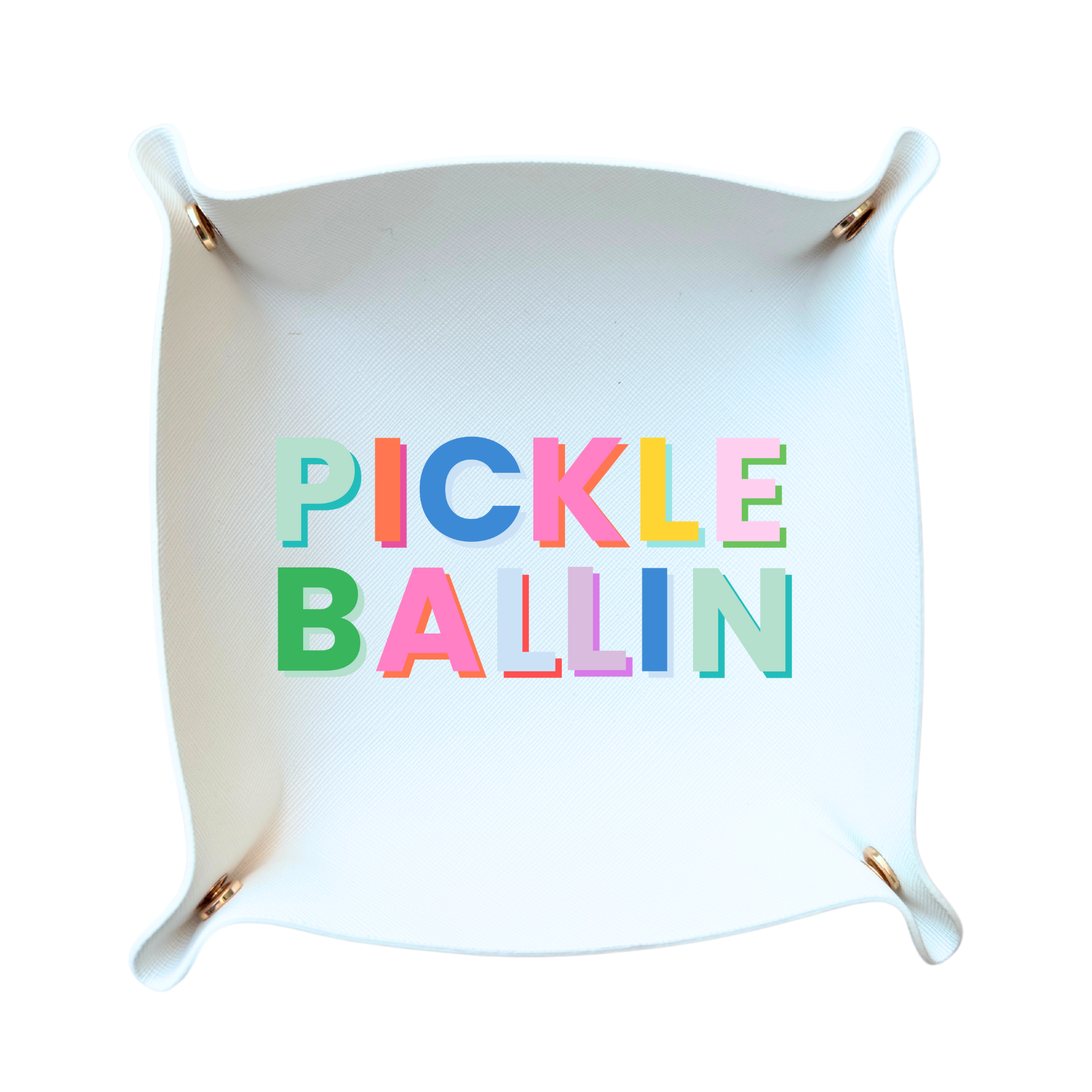 Pickleball Colorful Trinket Tray | Case of 3 ($9/ea)